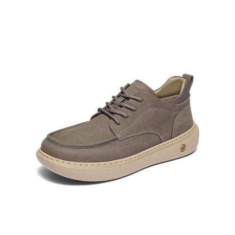 百丽高帮休闲工装鞋男2025新款冬季商场同款牛皮革板鞋8WK01DD5