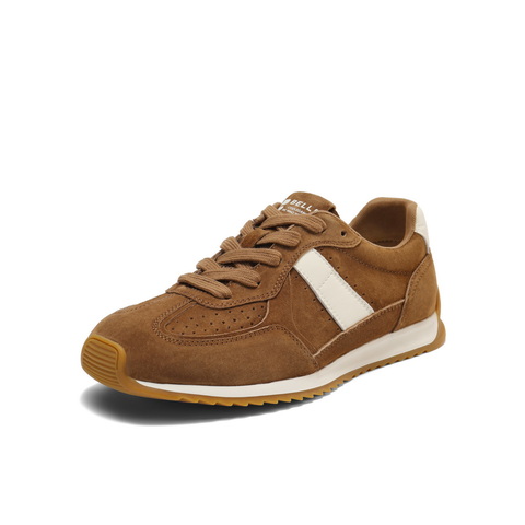 百丽撞色舒适阿甘鞋女2025秋新商场同款薄底复古休闲鞋E4N1DCM5