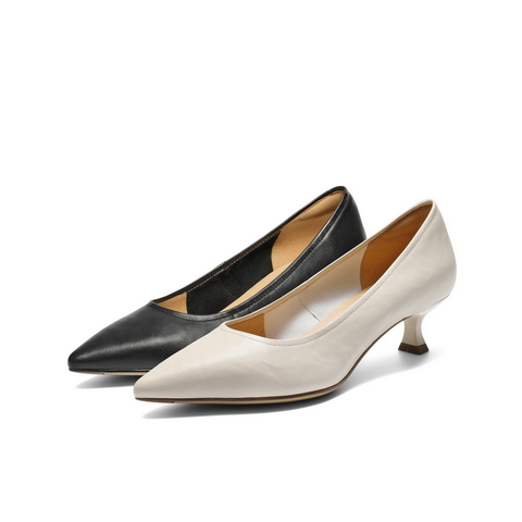 百丽简约优雅单鞋女2025秋新商场同款真皮细跟通勤单鞋BFH01CQ5