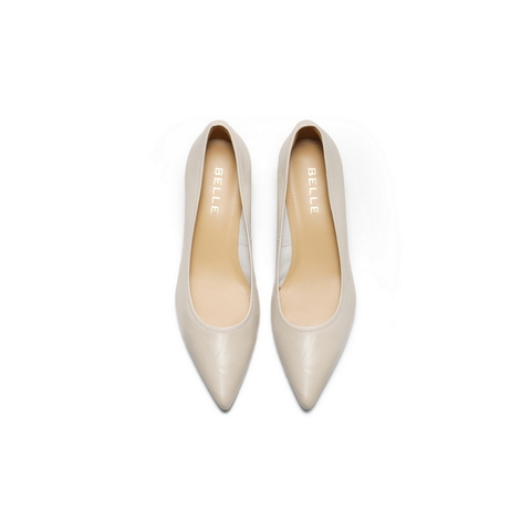 百丽简约优雅单鞋女2025秋新商场同款真皮细跟通勤单鞋BFH01CQ5