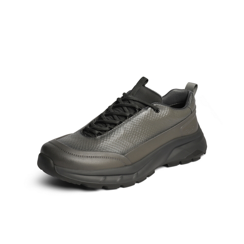 百丽厚底增高健步鞋男2025新款秋季格纹压花休闲运动鞋A2125CM5