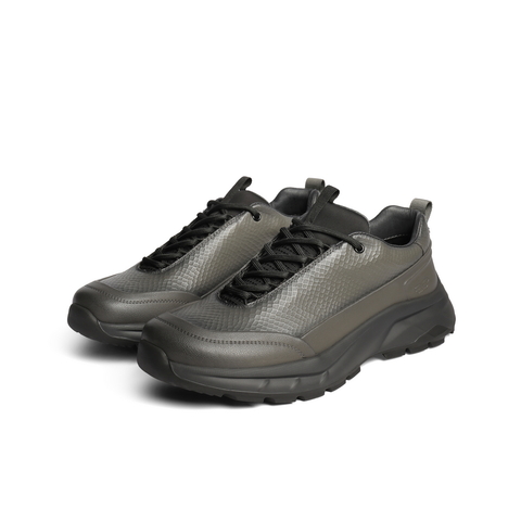 百丽厚底增高健步鞋男2025新款秋季格纹压花休闲运动鞋A2125CM5