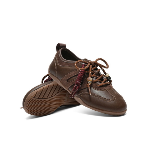 百丽时尚跑道德训鞋女2025秋新串珠挂饰舒适薄底休闲鞋B2867CM5