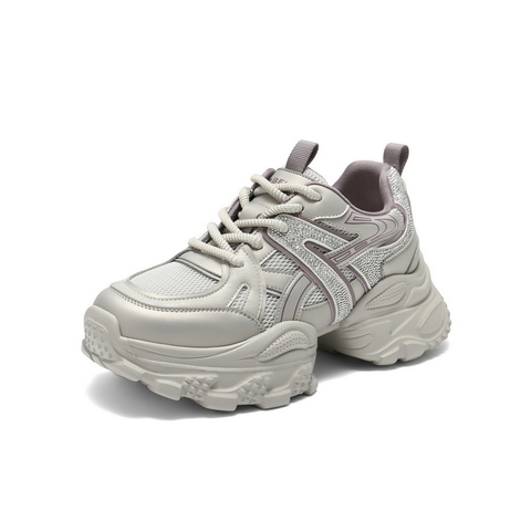 百丽厚底增高老爹鞋女2025秋新商场同款撞色运动休闲鞋E7F1DCM5