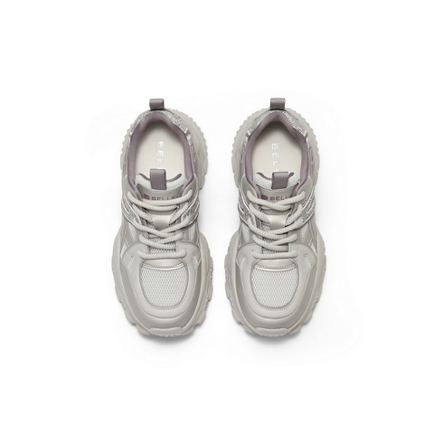 百丽厚底增高老爹鞋女2025秋新商场同款撞色运动休闲鞋E7F1DCM5