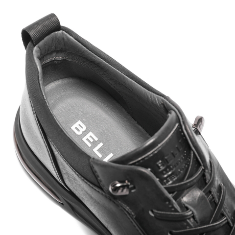 百丽高帮板鞋男2025新款冬季商场同款牛皮革厚底休闲鞋8WB01DM5