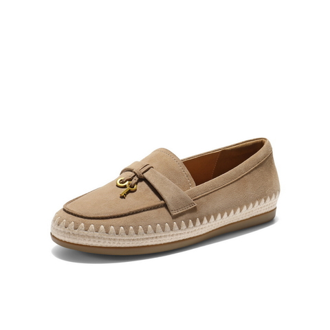 百丽复古乐福鞋女2025秋新商场同款真皮轻便薄底休闲单鞋E7S1DCA5