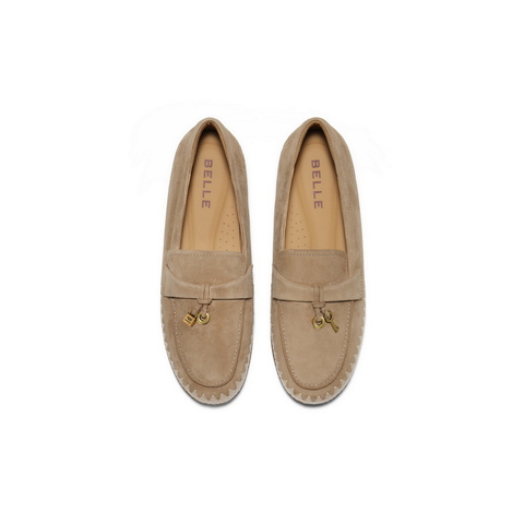 百丽复古乐福鞋女2025秋新商场同款真皮轻便薄底休闲单鞋E7S1DCA5