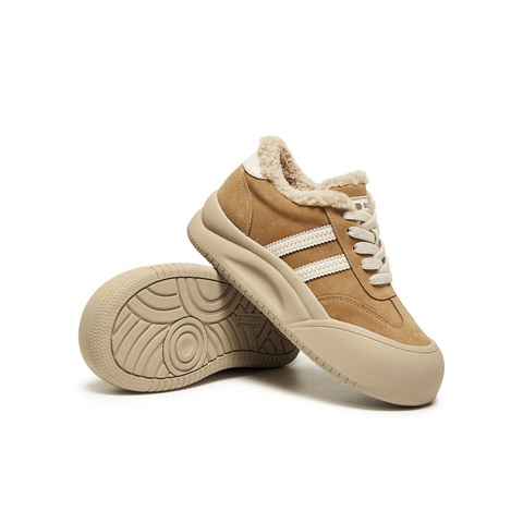 百丽撞色厚底休闲鞋女2025冬新商场同款保暖休闲板鞋E6X1DDM5