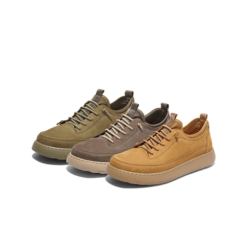 百丽时尚潮搭工装鞋男鞋2025新款秋季免系带厚底休闲板鞋A2042CM5