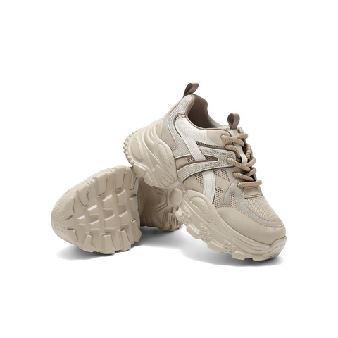 百丽厚底增高老爹鞋女2025秋新商场同款撞色运动休闲鞋E7F1DCM5