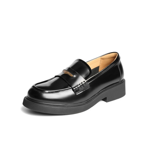 百丽复古乐福鞋女2025秋新商场同款真皮平跟便士乐福D9Z1DCA5