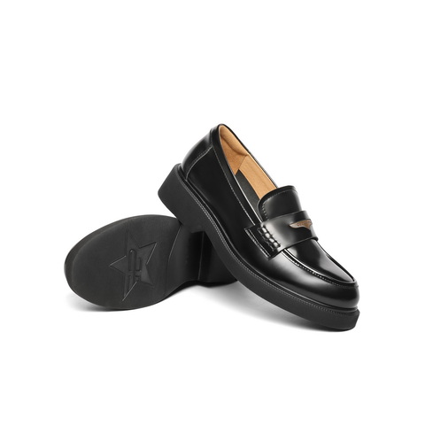 百丽复古乐福鞋女2025秋新商场同款真皮平跟便士乐福D9Z1DCA5