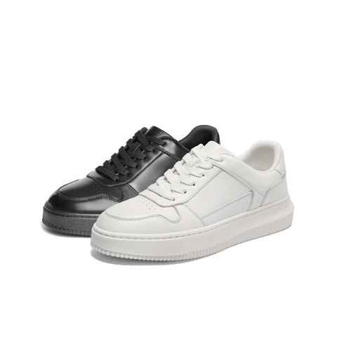 百丽时尚百搭小白鞋男2025新款秋季厚底增高简约休闲板鞋A2029CM5