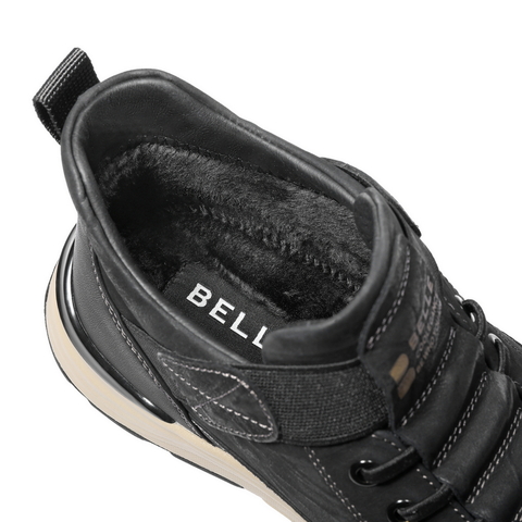 百丽高帮休闲板鞋男2025新款冬季商场同款厚底套脚工装鞋8WQ01DD5