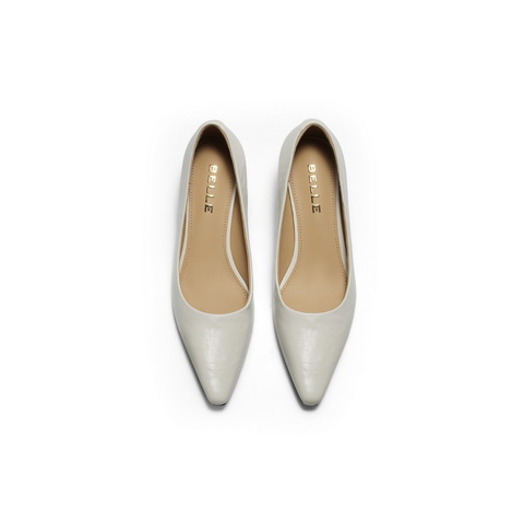 百丽质感抓皱高跟单鞋女2025秋新气质尖头通勤浅口单鞋B2784CQ5