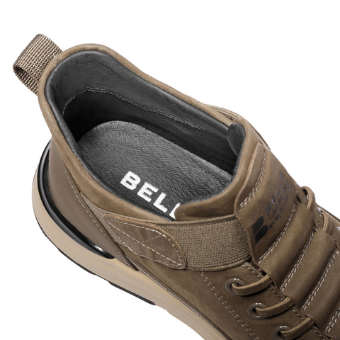 百丽高帮休闲板鞋男2025新款冬季商场同款厚底套脚工装鞋8WQ01DD5