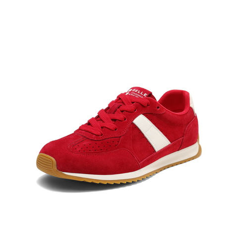 百丽撞色舒适阿甘鞋女2025秋新商场同款薄底复古休闲鞋E4N1DCM5