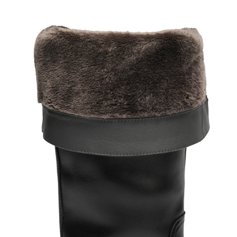 百丽复古时尚骑士靴女2025冬新商场同款真皮厚底高筒靴E6A1DDG5