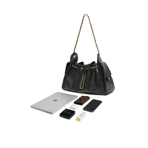 百丽包女2025新款时尚休闲小香风单肩斜挎腋下包托特包X7210DX5