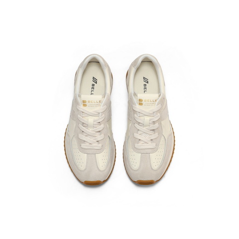 百丽撞色舒适阿甘鞋女2025秋新商场同款薄底复古休闲鞋E4N1DCM5