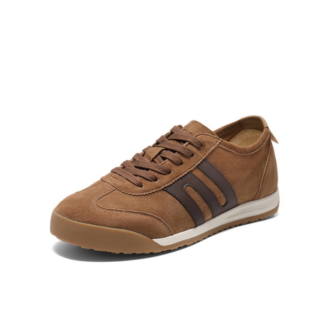 百丽复古跑道德训鞋女2025秋新商场同款舒适薄底休闲鞋E7U1DCM5