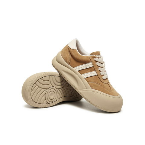 百丽撞色厚底休闲鞋女2025冬新商场同款保暖休闲板鞋E6X1DDM5