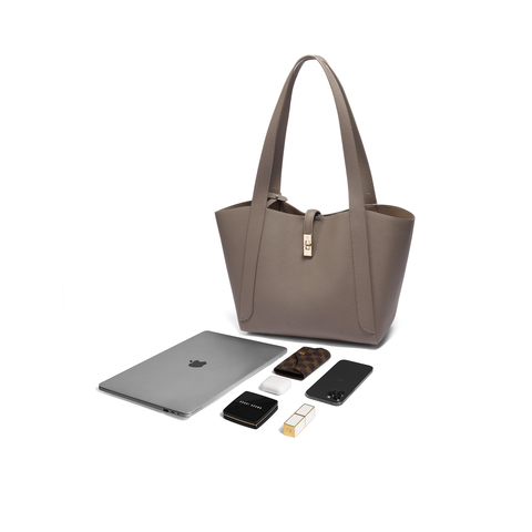 百丽包女25秋新商场同款质感通勤牛皮革大容量单肩托特包BL863DX5