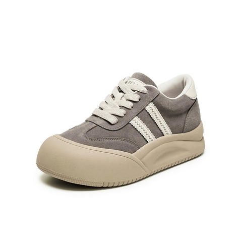 百丽撞色厚底休闲鞋女2025冬新商场同款保暖休闲板鞋E6X1DDM5