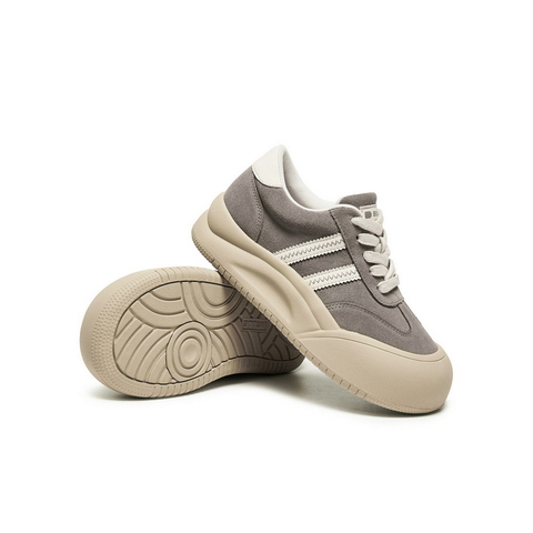 百丽撞色厚底休闲鞋女2025冬新商场同款保暖休闲板鞋E6X1DDM5