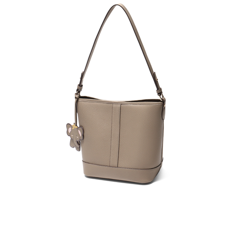 百丽包包女2025秋商场同款牛皮质感通勤单肩斜挎水桶包JY152DX5