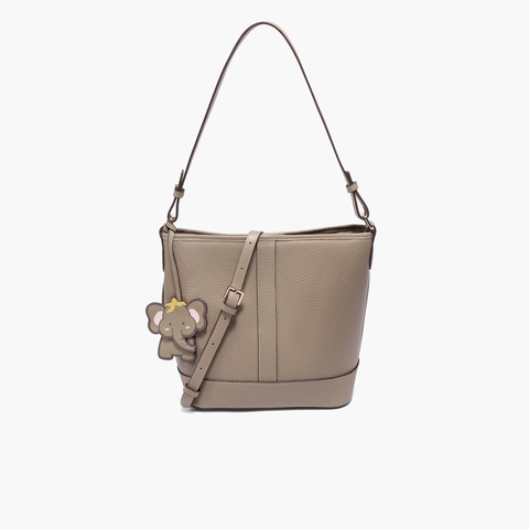 百丽包包女2025秋商场同款牛皮质感通勤单肩斜挎水桶包JY152DX5