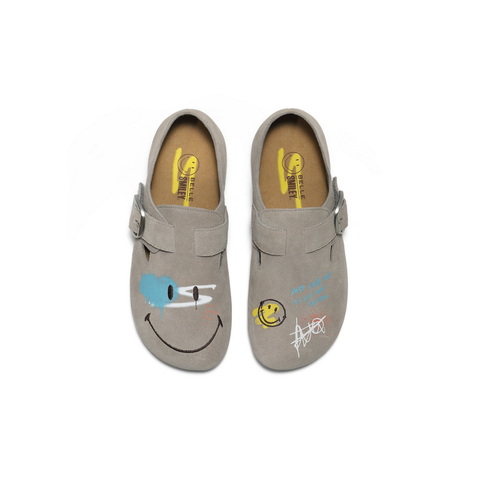 百丽SMILEY联名涂鸦勃肯鞋女2025秋新内增高全包单鞋B2865CM5