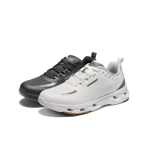 百丽户外休闲健步鞋男2025新秋商场款镂空厚底跑步运动鞋8XH01CM5