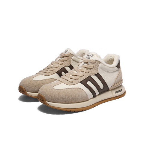 百丽高帮休闲运动鞋男2025新款冬商场同款复古阿甘德训鞋8WW01DD5