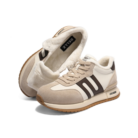 百丽高帮休闲运动鞋男2025新款冬商场同款复古阿甘德训鞋8WW01DD5