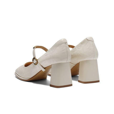 百丽复古时装玛丽珍鞋女2025秋新真皮粗跟增高单鞋B2806CQ5