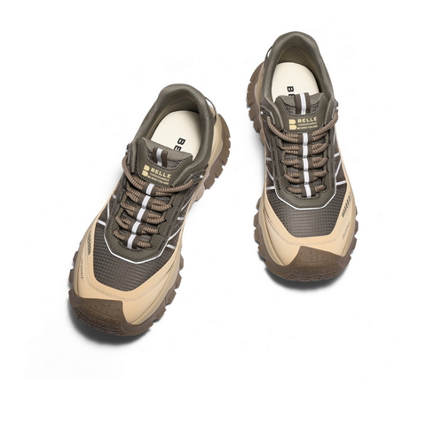 百丽厚底增高休闲运动鞋男2025新款冬季户外徒步鞋登山鞋8XK01DM5