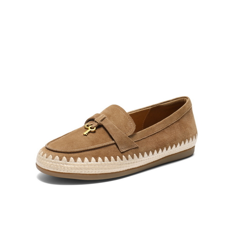 百丽复古乐福鞋女2025秋新商场同款真皮轻便薄底休闲单鞋E7S1DCA5