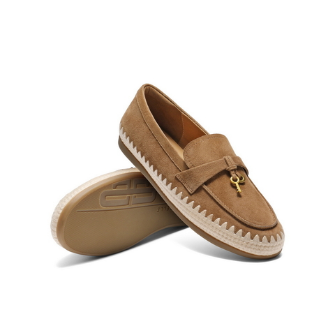 百丽复古乐福鞋女2025秋新商场同款真皮轻便薄底休闲单鞋E7S1DCA5