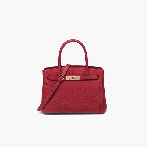 百丽包包女2025秋新款鎏金岁月铂金包单肩斜挎真皮手提包JY151DX5