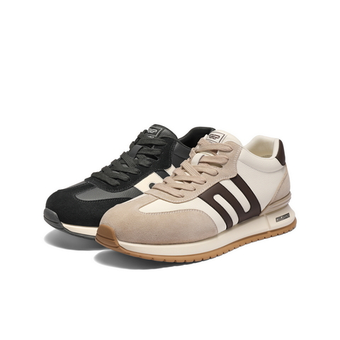 百丽高帮休闲运动鞋男2025新款冬商场同款复古阿甘德训鞋8WW01DD5