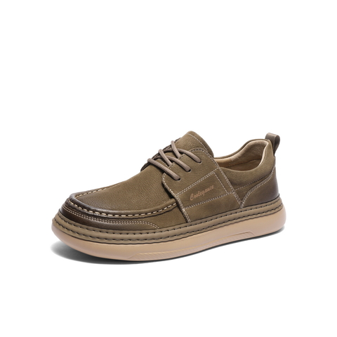 百丽户外潮搭工装鞋男鞋2025秋季新款牛皮革板鞋休闲皮鞋A1864CM5