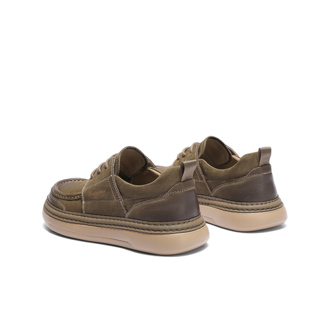 百丽户外潮搭工装鞋男鞋2025秋季新款牛皮革板鞋休闲皮鞋A1864CM5