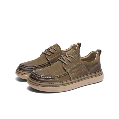 百丽户外潮搭工装鞋男鞋2025秋季新款牛皮革板鞋休闲皮鞋A1864CM5