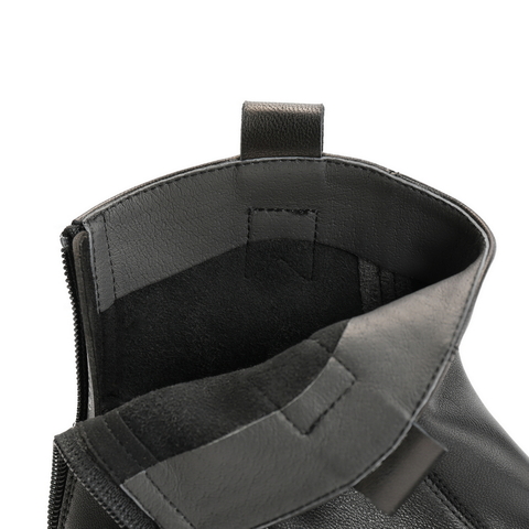 百丽舒适休闲靴女2025冬新商场同款真皮复古靴B7E1DDD5