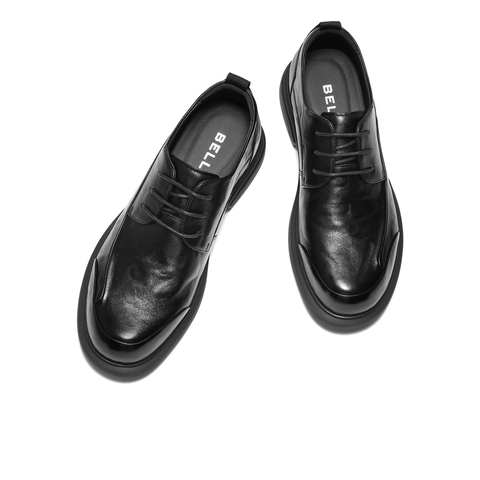 百丽通勤商务鞋男2025新秋季商场同款牛皮革舒适休闲皮鞋8XF01CM5