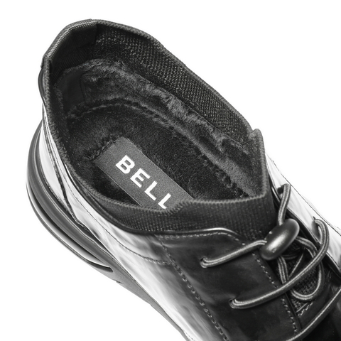 百丽高帮休闲皮鞋男2025新冬商场同款牛皮革厚底商务短靴8VW01DD5