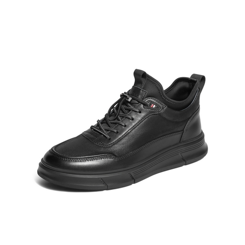 百丽高帮休闲皮鞋男2025新款冬商场同款爸爸鞋软底商务鞋8WD01DD5