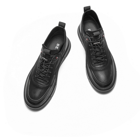 百丽高帮休闲皮鞋男2025新款冬商场同款爸爸鞋软底商务鞋8WD01DD5